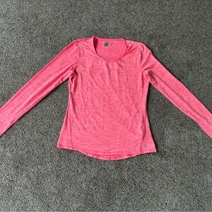 RBX Women’s Pink Marled Long Sleeve Active Shirt, Size Medium
